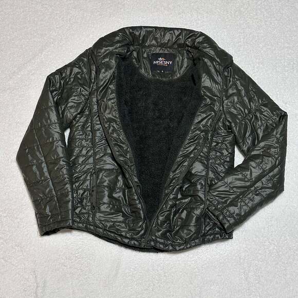Misesny Couture Green Puffer Jacket - Size G (L)- Cozy Winter Outerwear - Picture 6 of 9